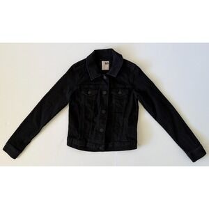 SO Goods For Life Black Denim Jean Jacket Women's XS Kohl's Casual Classic